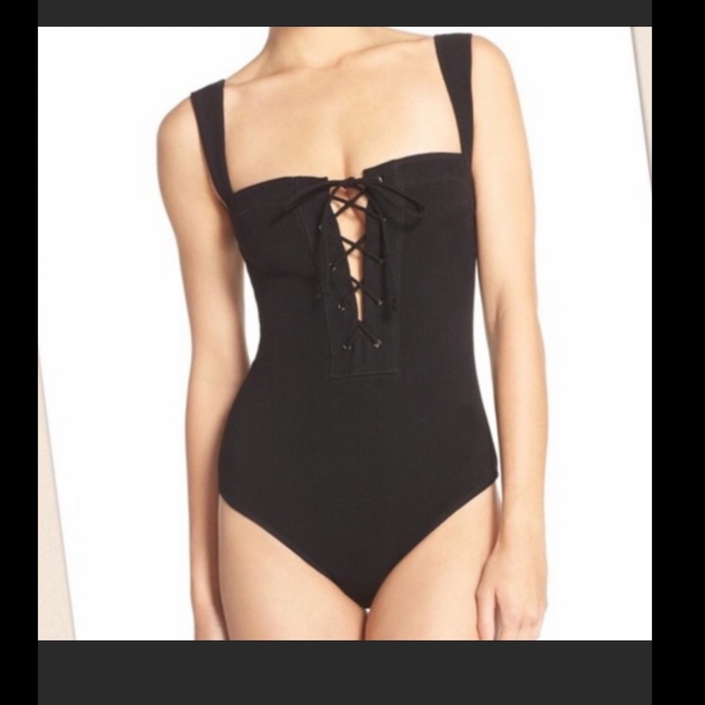 Free people lace up body suit